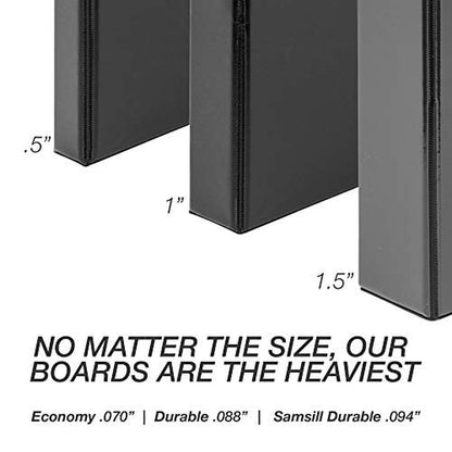 Durable 1.5 Inch Binder Made in the USA, D Ring Customizable Clear View Binder, Pack of 4